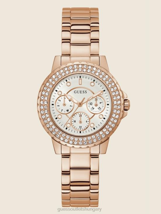 GUESS Rose Gold 8ZX4F3566 Rhinestone Multifunction Watch