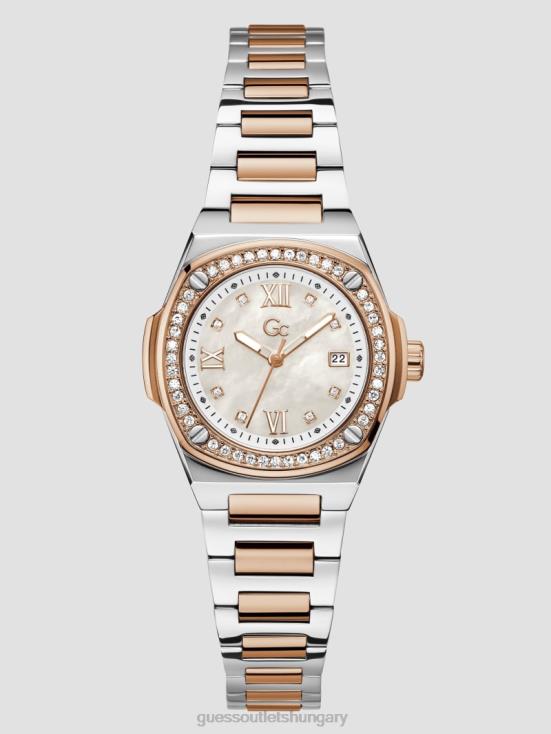 GUESS Rose Gold 8ZX4F3575 Gc Mini Mother-of-Pearl Analog Watch