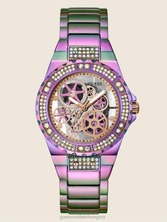 GUESS Rose Gold 8ZX4F3584 Iridescent Glitz Multifunction Watch