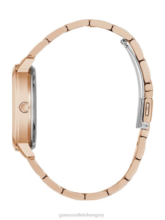 GUESS Rose Gold 8ZX4F3590 Quattro G Clear Analog Watch