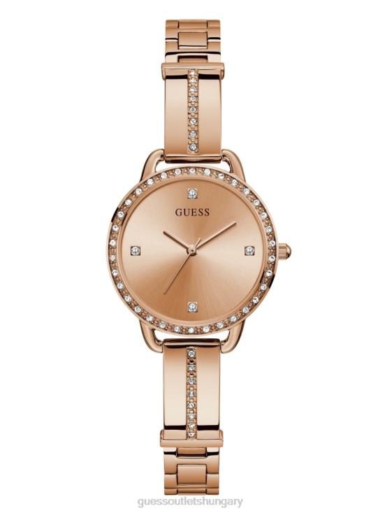 GUESS Rose Gold 8ZX4F3595 Crystal Analog Watch