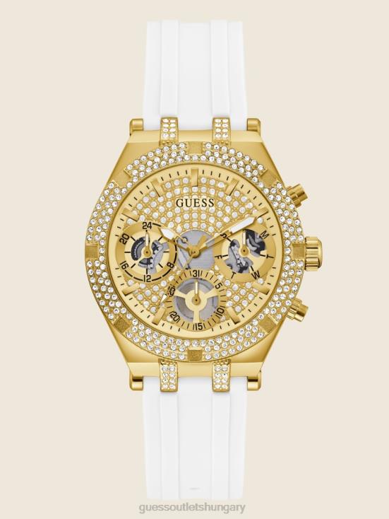 GUESS Rose Gold 8ZX4F3645 Silicone Multifunction Watch