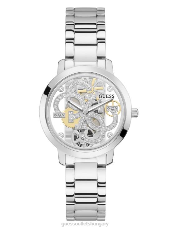 GUESS Silver 8ZX4F3545 Quattro G Clear Analog Watch