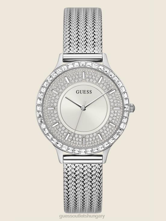 GUESS Silver 8ZX4F3582 Mesh Analog Watch