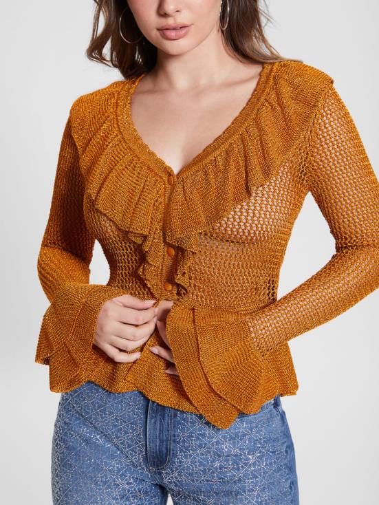 GUESS Autumn Bloom Multi 8ZX4F945 Savannah Lurex Cardigan