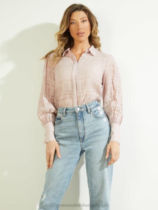 GUESS Brick Rose Multi 8ZX4F1660 Rav Crinkle Top