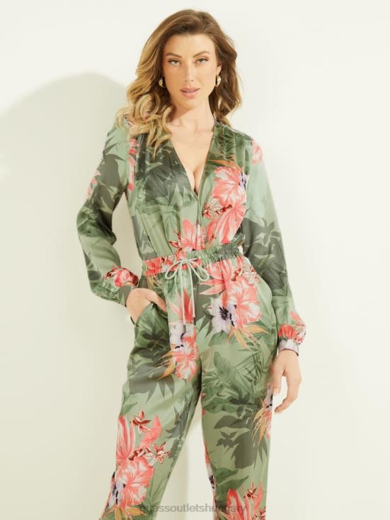 GUESS Hawaiian Floral Print 8ZX4F1564 Eco Stefania Bodysuit