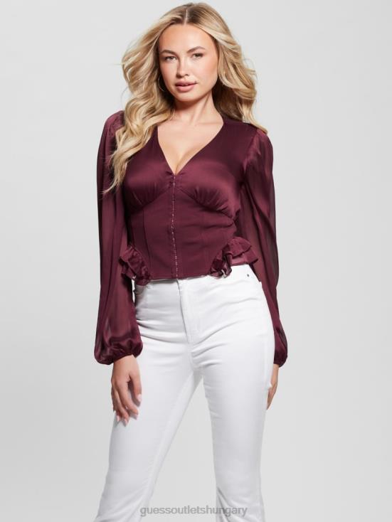 GUESS Mystic Wine 8ZX4F1279 Eco Hamiri Corset Top