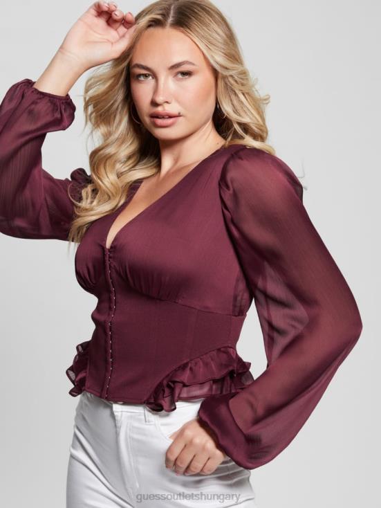 GUESS Mystic Wine 8ZX4F1279 Eco Hamiri Corset Top