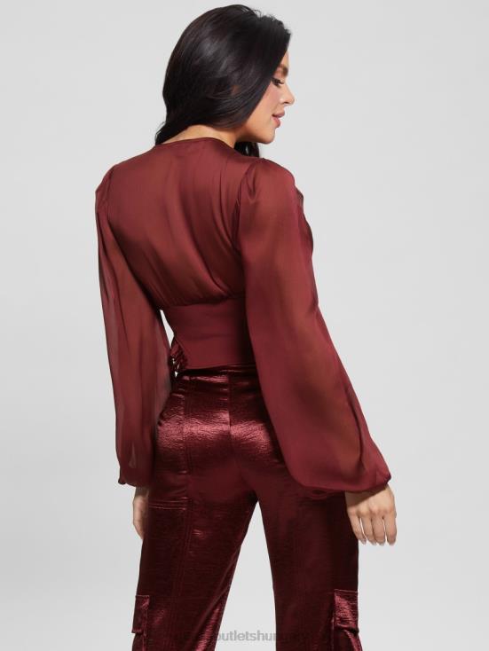 GUESS Mystic Wine 8ZX4F1279 Eco Hamiri Corset Top