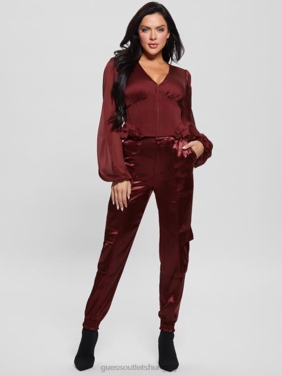 GUESS Mystic Wine 8ZX4F1279 Eco Hamiri Corset Top