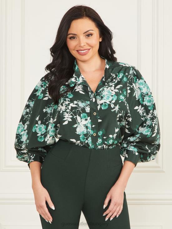 GUESS Petal Pose Chenille Green 8ZX4F1706 Petal Pose Yvonne Blouse