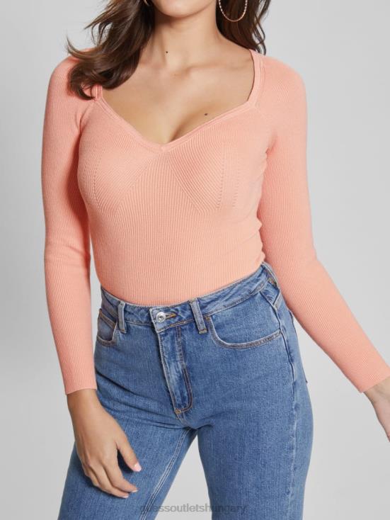 GUESS Powder Rose 8ZX4F1313 Eco Sweetheart Sonnet Sweater