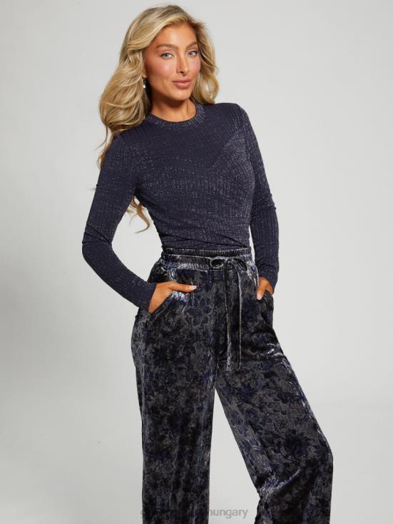 GUESS Sparkly Melange Dark Blue 8ZX4F1416 Kaeli Top