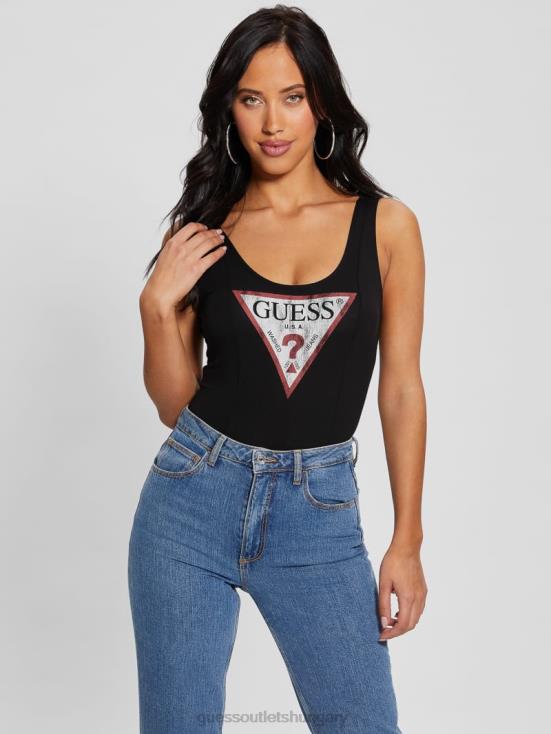 GUESS Black 8ZX4F961 Classic Logo Bodysuit