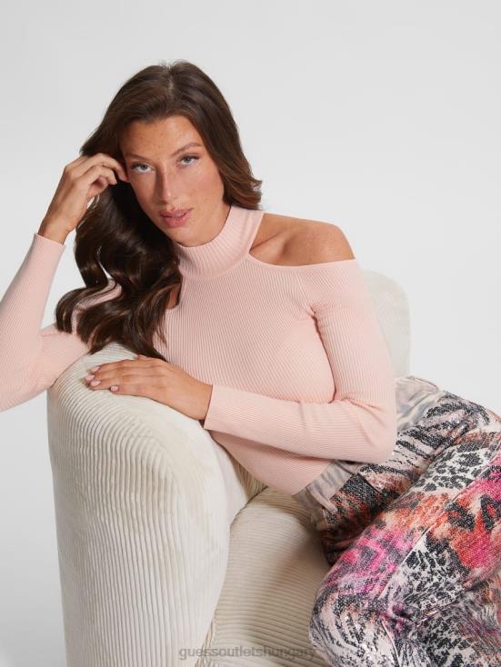 GUESS Blush Breeze 8ZX4F1553 Eco Milly Cold-Shoulder Bodysuit