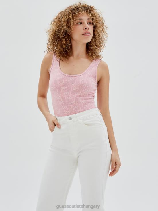 GUESS Charming Purple Multi 8ZX4F1127 Originals Tank Bodysuit