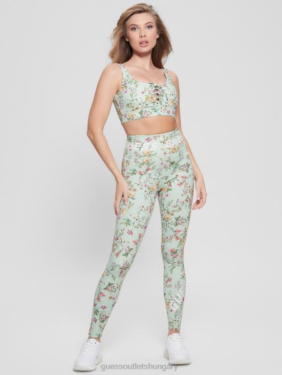GUESS Acqua Field Flower 8ZX4F1124 Eco Davin Printed Active Bra