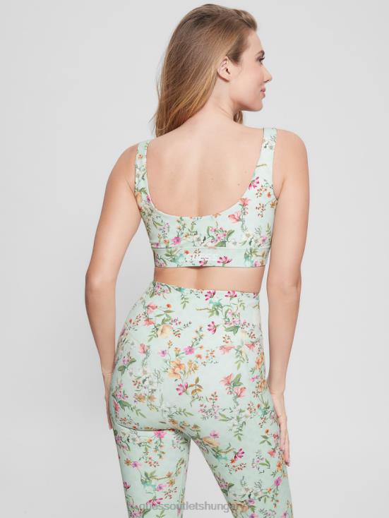 GUESS Acqua Field Flower 8ZX4F1124 Eco Davin Printed Active Bra