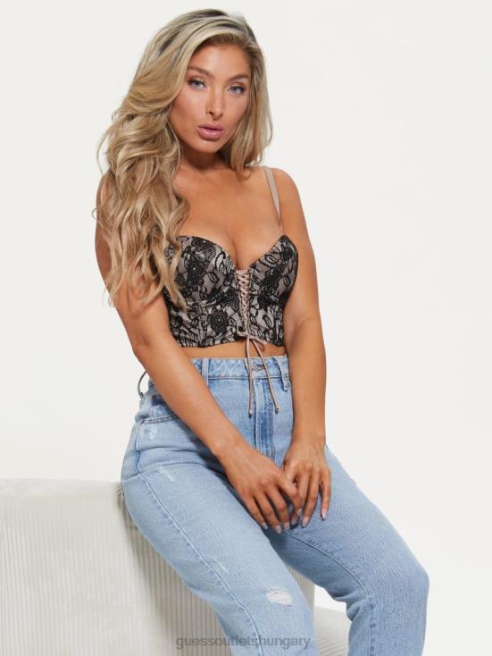 GUESS Black Gold Combo 8ZX4F1144 Eve Lace Corset