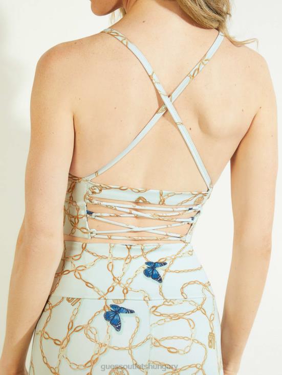 GUESS Chain & Charms Green 8ZX4F2525 Eco Dollie Sports Bra