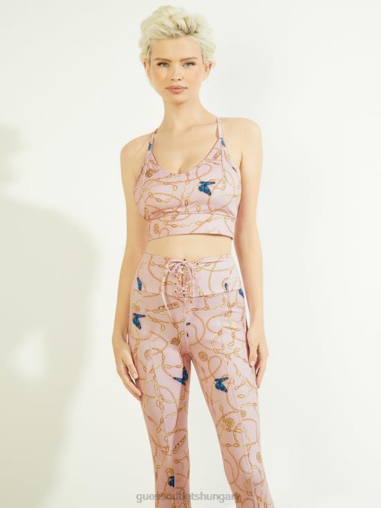 GUESS Chain & Charms Pink Combo 8ZX4F2500 Eco Dollie Sports Bra