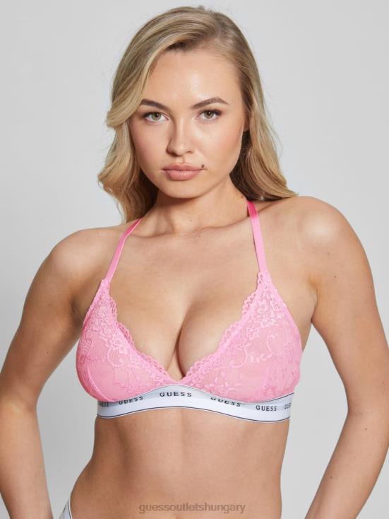 GUESS Pinky Flower 8ZX4F2680 Belle Lace Triangle Bra