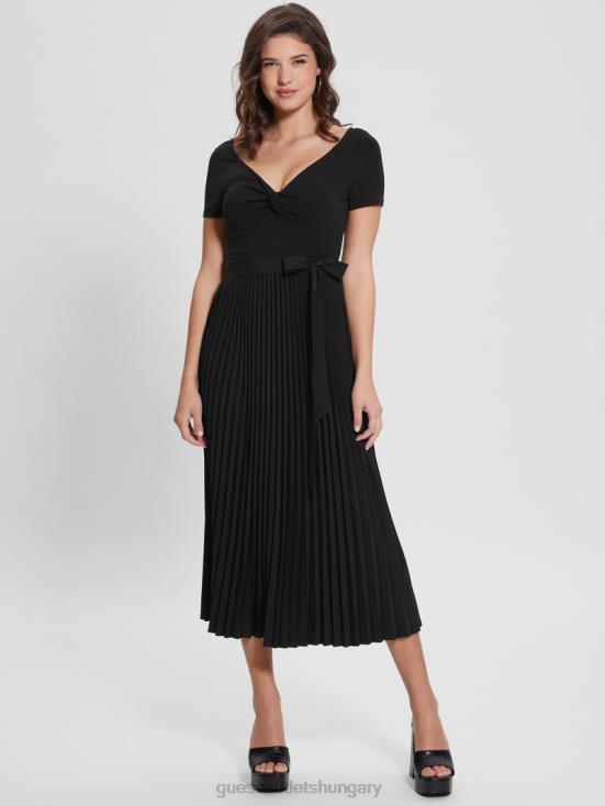 GUESS Black 8ZX4F747 Eco Erynn Belted Dress