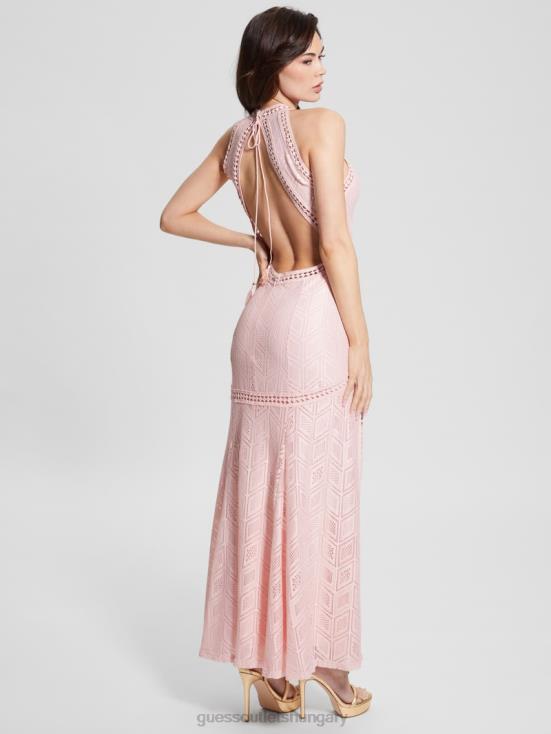 GUESS Blush Breeze Multi 8ZX4F468 Sunset Lace Maxi Dress