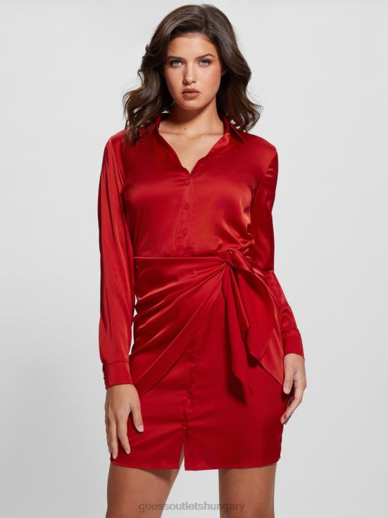 GUESS Bonfire Red 8ZX4F322 Eco Alya Dress