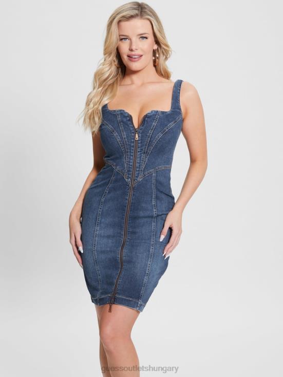 GUESS Carrie Mid 8ZX4F206 Eco Lilamor Denim Dress