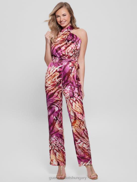 GUESS Colorfull Animalier 8ZX4F434 Eco Rose Printed Jumpsuit