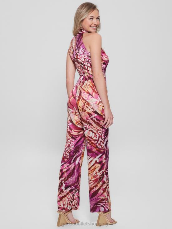 GUESS Colorfull Animalier 8ZX4F434 Eco Rose Printed Jumpsuit