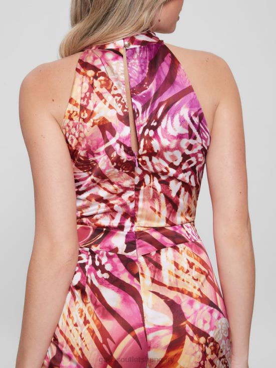 GUESS Colorfull Animalier 8ZX4F434 Eco Rose Printed Jumpsuit