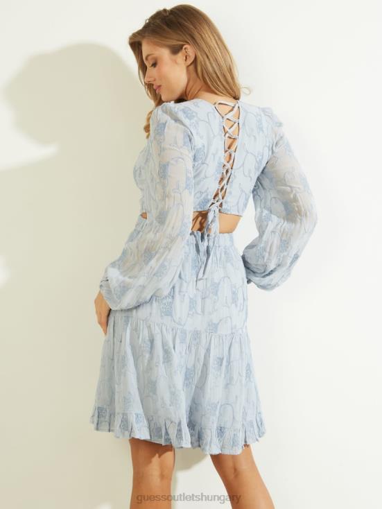 GUESS Coronado Blue Multi 8ZX4F869 Tatiana Dress
