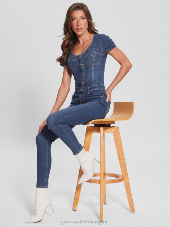 GUESS Dark Wash 8ZX4F215 Eco Naomy Denim Jumpsuit