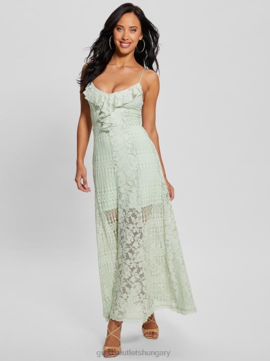 GUESS Dusty Fern Multi 8ZX4F309 Kellie Lace Maxi Dress