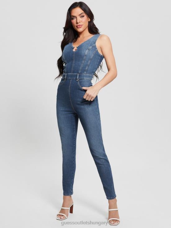 GUESS Feather Ocean 8ZX4F198 Eco Ester Denim Jumpsuit