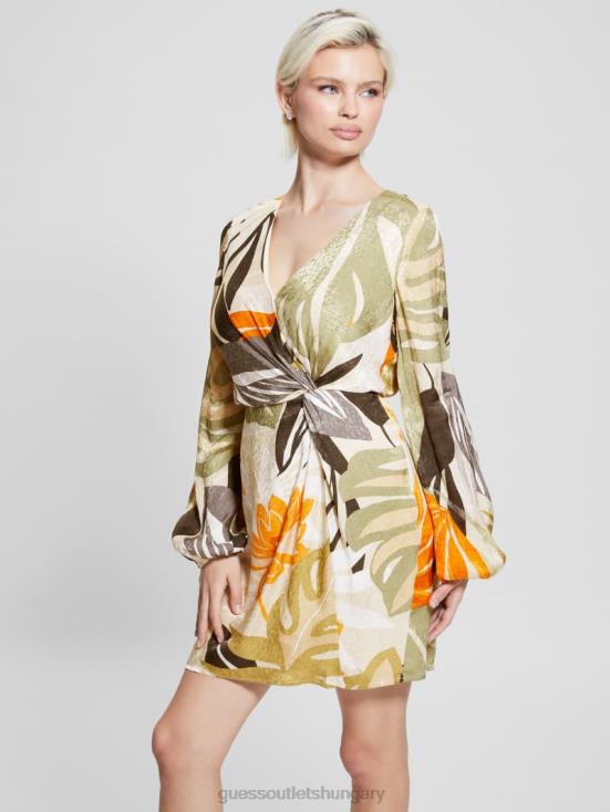 GUESS Foliage Form Print 8ZX4F476 Cassia Jacquard Dress