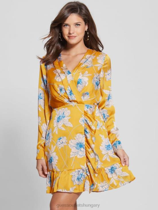 GUESS Golden Bloom Print 8ZX4F718 Eco Mimosa Printed Dress