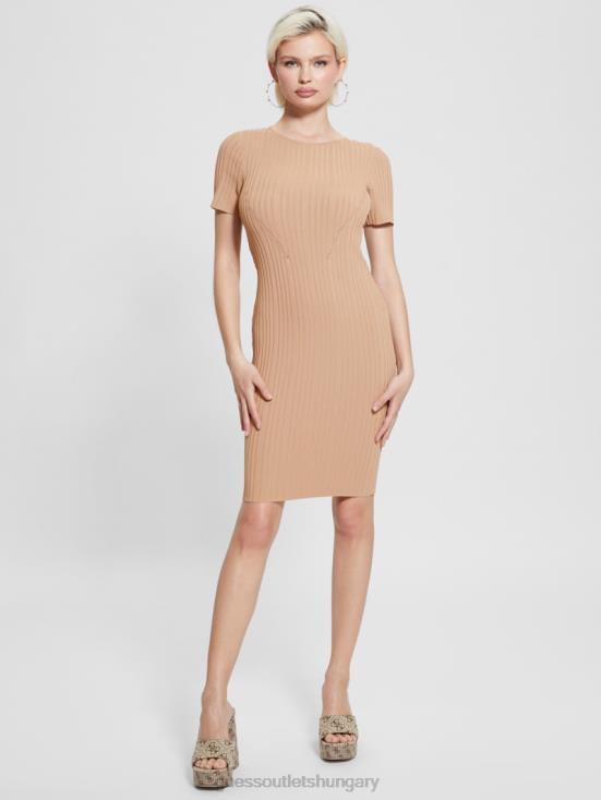 GUESS Khaki Tan 8ZX4F582 Anne Sweater Dress
