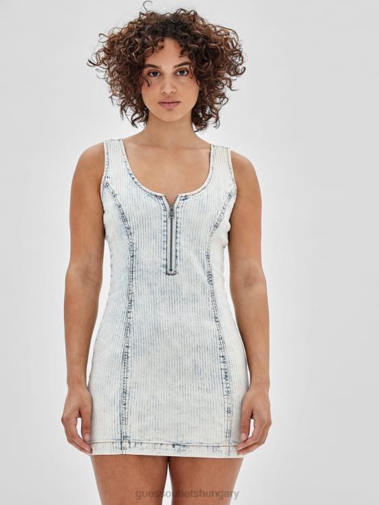 GUESS Light Snow Wash 8ZX4F425 Originals Zip Dress