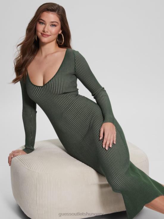 GUESS Moss Mat Multi 8ZX4F750 Eco Luna Twist Cutout Dress