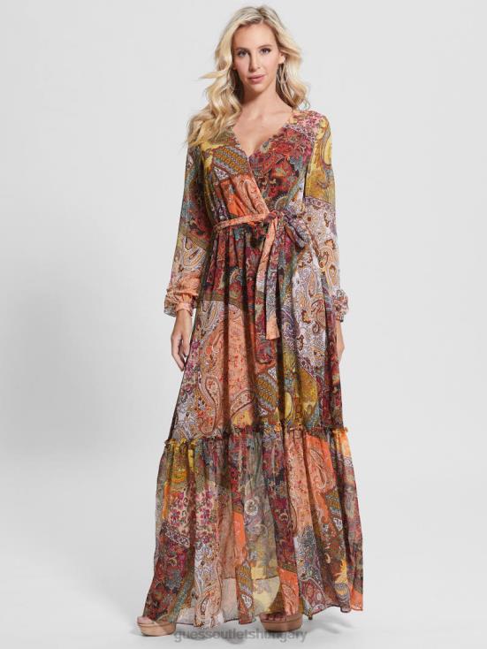 GUESS Paisley Fields Print 8ZX4F774 Oriane Maxi Dress