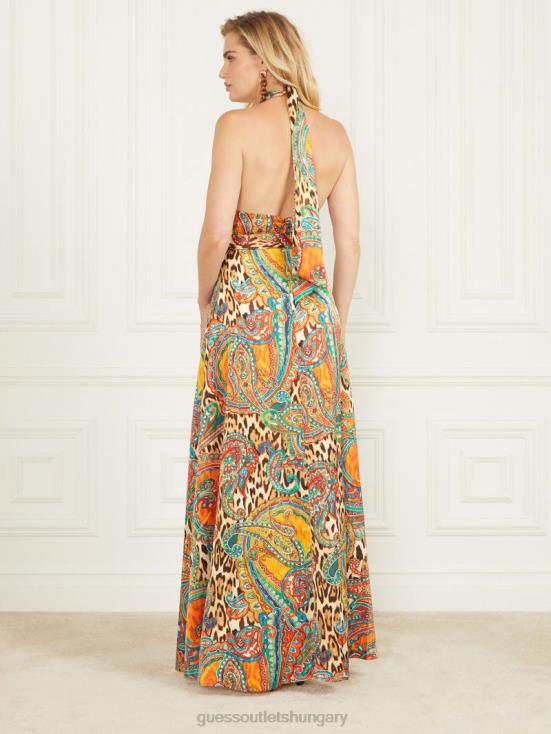 GUESS Phoenix Rising Print 8ZX4F728 Phoenix Rising Printed Maxi Dress