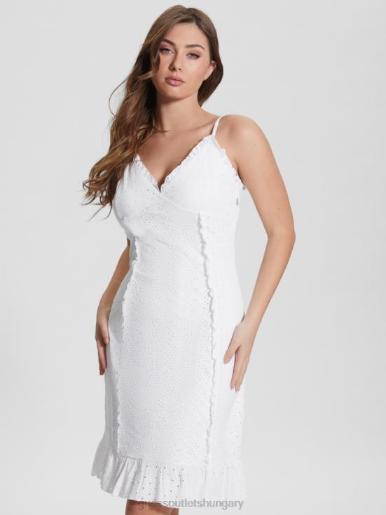 GUESS Pure White 8ZX4F424 Amal Paisley Mini Dress