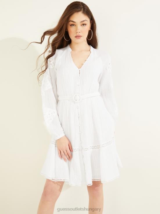 GUESS Pure White 8ZX4F802 Eco Arita Dress