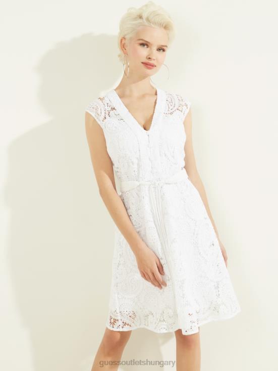 GUESS Pure White 8ZX4F831 Mykonos Dress