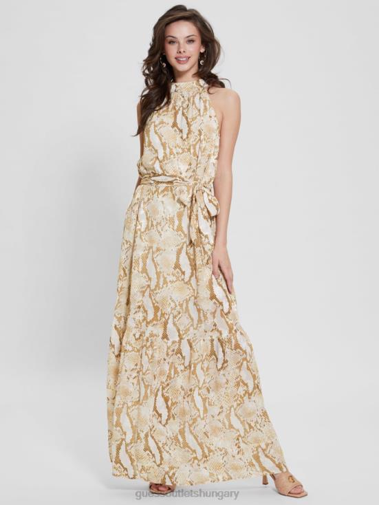 GUESS Rambling Snake 8ZX4F477 Katia Halter Maxi Dress