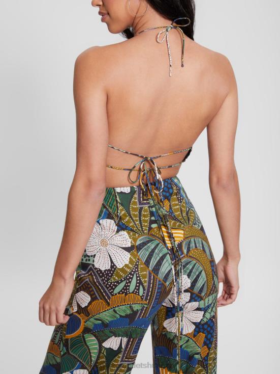 GUESS Tropical Traveler 8ZX4F325 Eco Lori Open-Back Jumpsuit